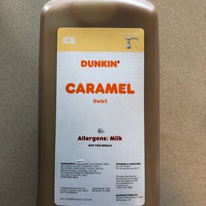 Dunkin’ Donuts caramel swirl syrup.
